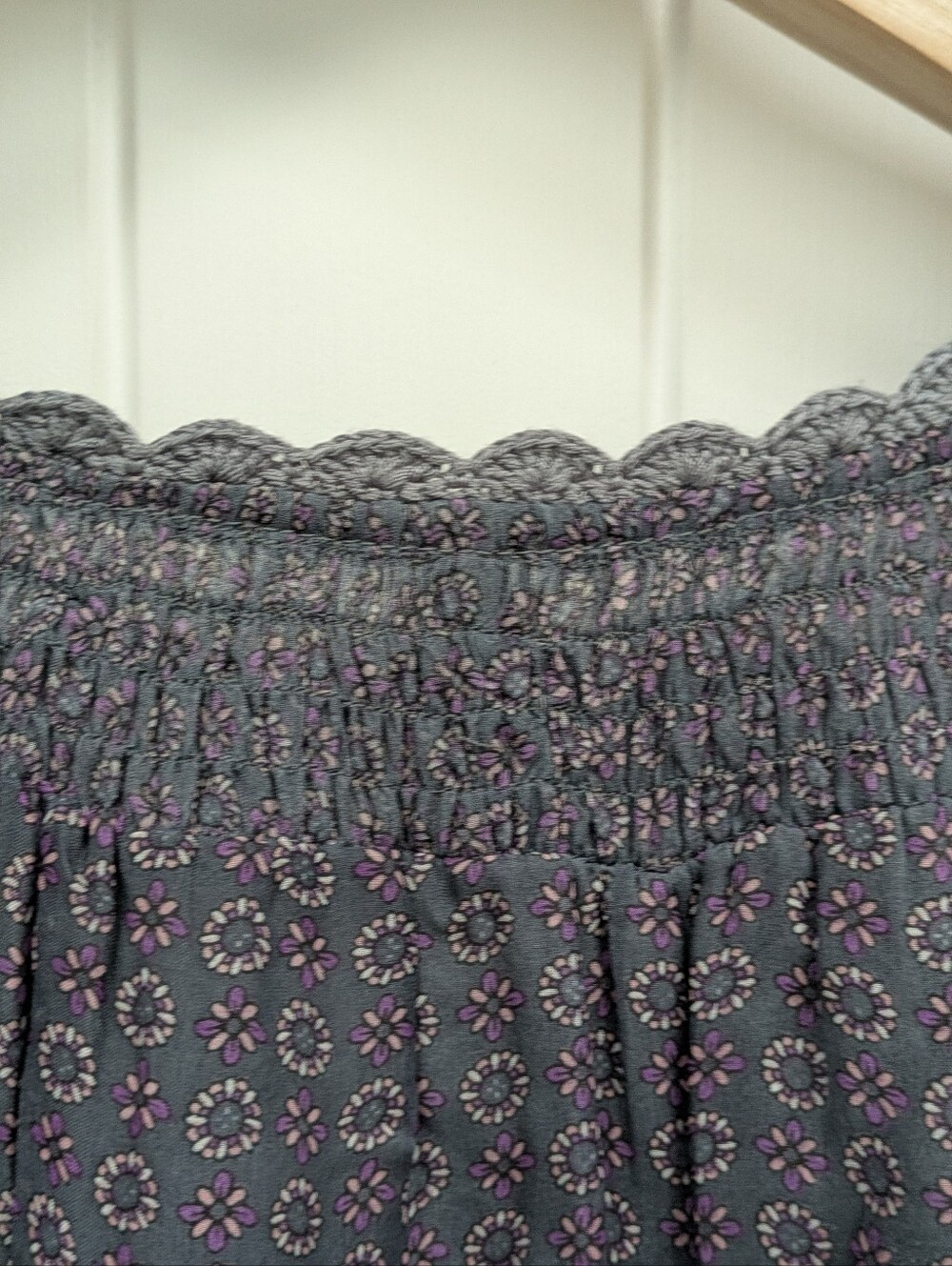 Blue Tassel Silk Chiffon Ruffle Front Peasant Blouse -Anthropologie Brand - Picture 8 of 11